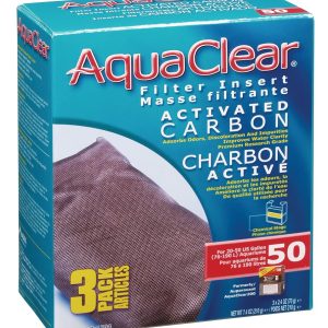 Aqua Clear AquaClear Activated Carbon Filter Inserts, Set of three – Alternative Chemical Filter Media for 50-Gallon Aquariums