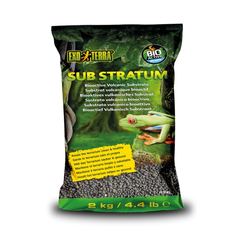 Exo Terra Bioactive Volcanic Substrate for Reptile Terrariums – 4.4 lb, Controls Odor and Maintains Excellent Moisture Ranges